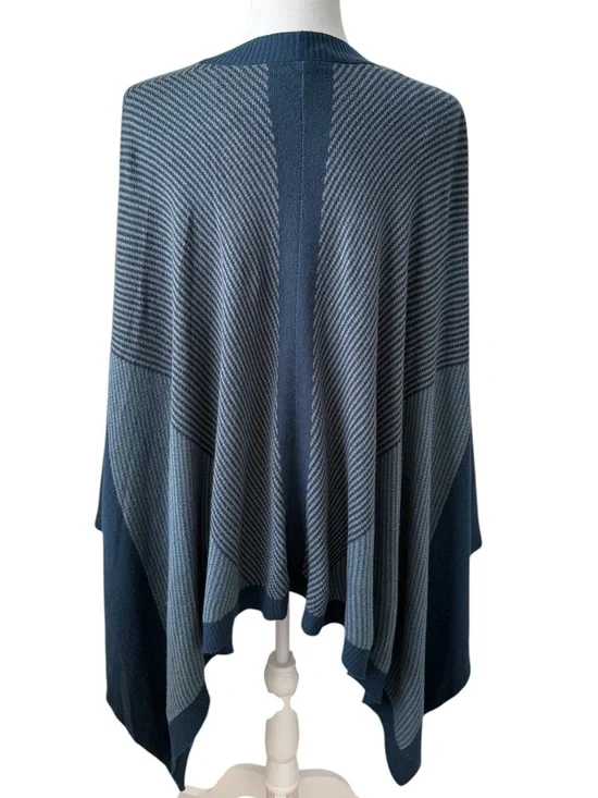 Lululemon Here For Serenity Cashmere Blend Wrap Blue Cozy Luxe Shall Cardigan OS - Picture 5 of 10